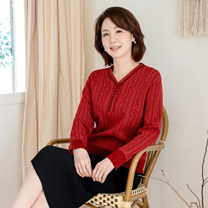 

Women s V-Neck Knitted Pullover Sweater 2XL