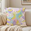 Banana Pop Art Pillow Case Double-Sided Plush Sofa Cushion Covers Organic Breathable Invisible Zipper