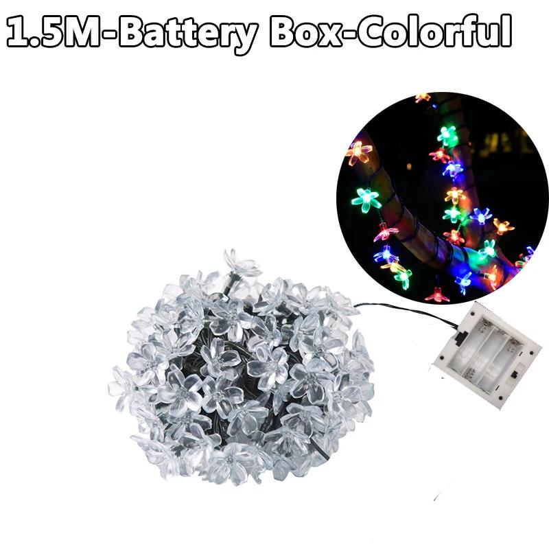 10M/7M Solar String Christmas Lights Outdoor 100/50/20LED 8Mode Waterproof Flower Garden Blossom Lighting Party Home Decoration