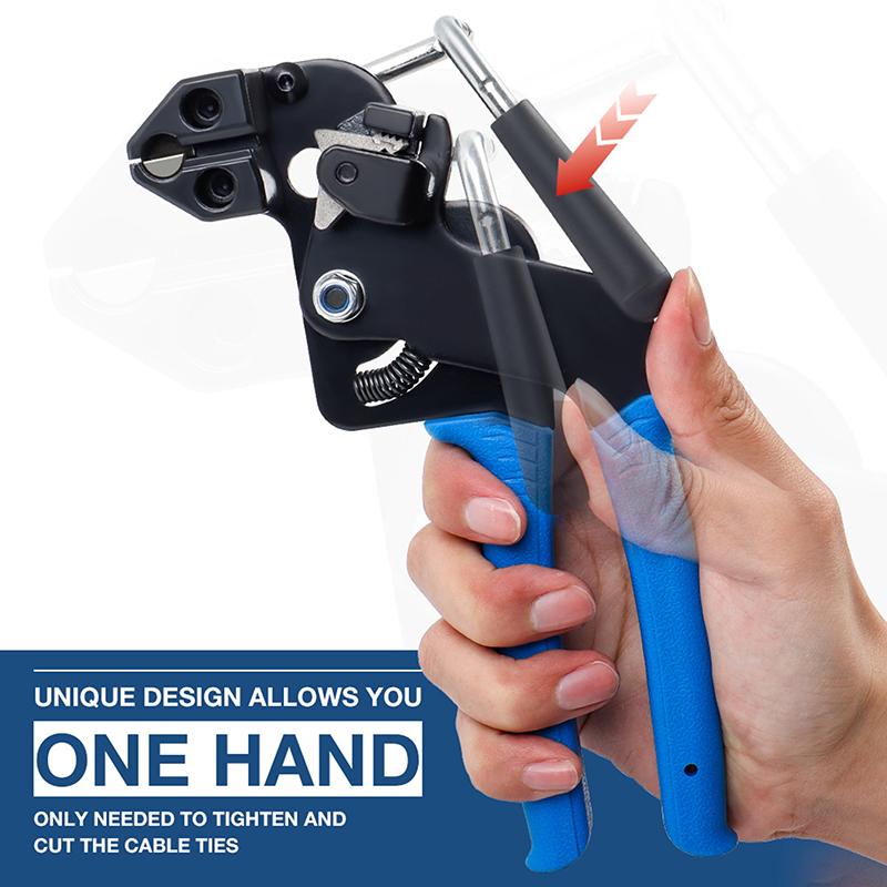 Household Fastening Belt Cutting/Tightening Tool Stainless Steel Cable Tie Pliers Cable Tie Gun Self-Locking Cable Tie Cutter