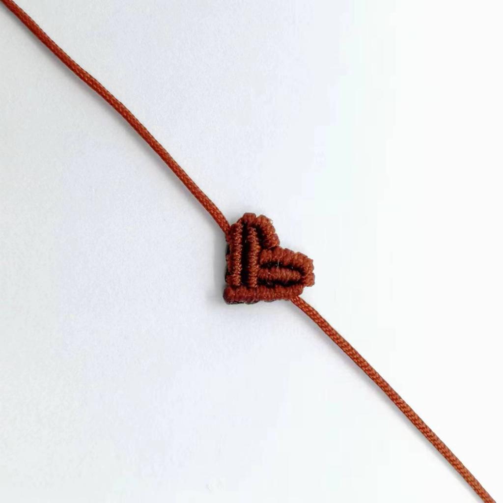Handarbeit Handgestrickt Pfirsich Herzförmig Glücksbringend Rotes Seil Armband Verstellbar Damen Beste Freundin Anhänger Einfach Herren Paar Liebende Geschenk