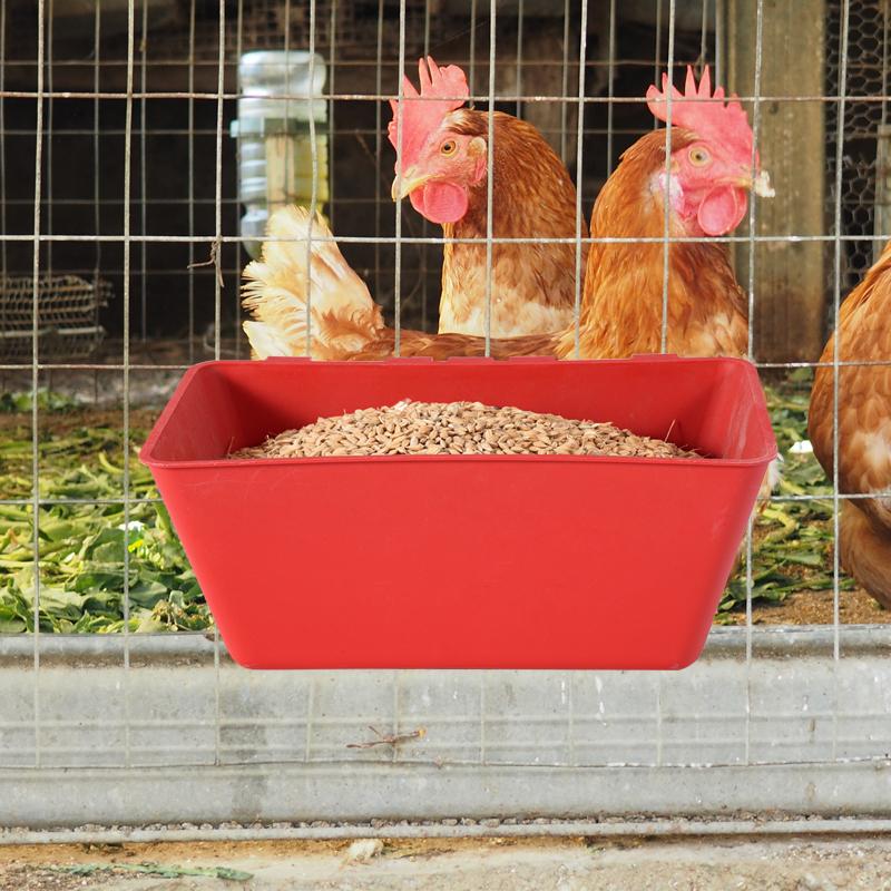2Pcs Poultry Hangable Feeder Trough Chicken Feeding Cup Bird Chick Feeding Bowl Slot Container  Poultry Duck Goose Feeding Box