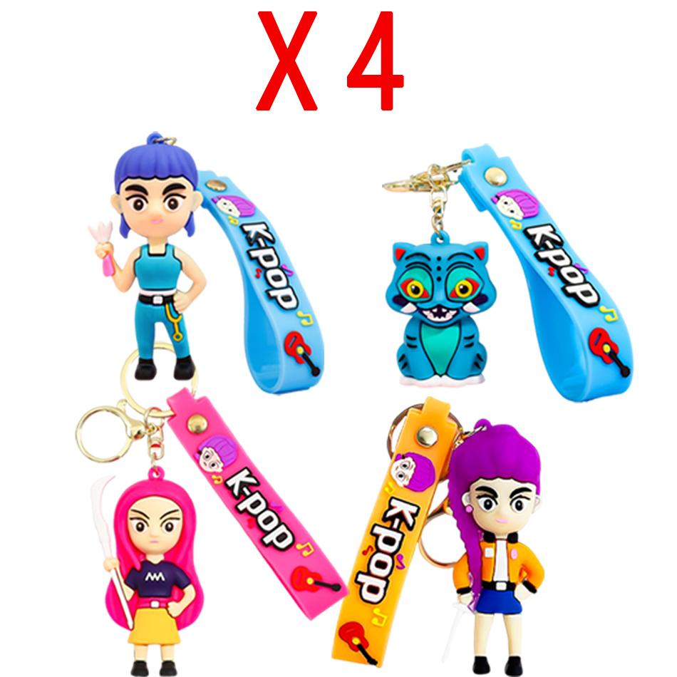 KPop Devil Hunter Peripheral Pendant Rumi Mira Zoe PVC Keychain Backpack Decoration Pendant Accessories Toys