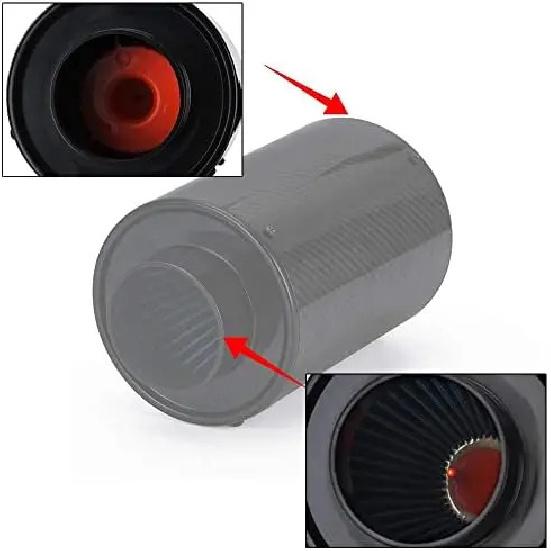 

Universal 3 Carbon Fiber Cold Air Intake Kit With Filter Box & Fan