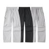 Summer new casual pants boys overalls wide-leg ice silk pants American versatile design long pants tide