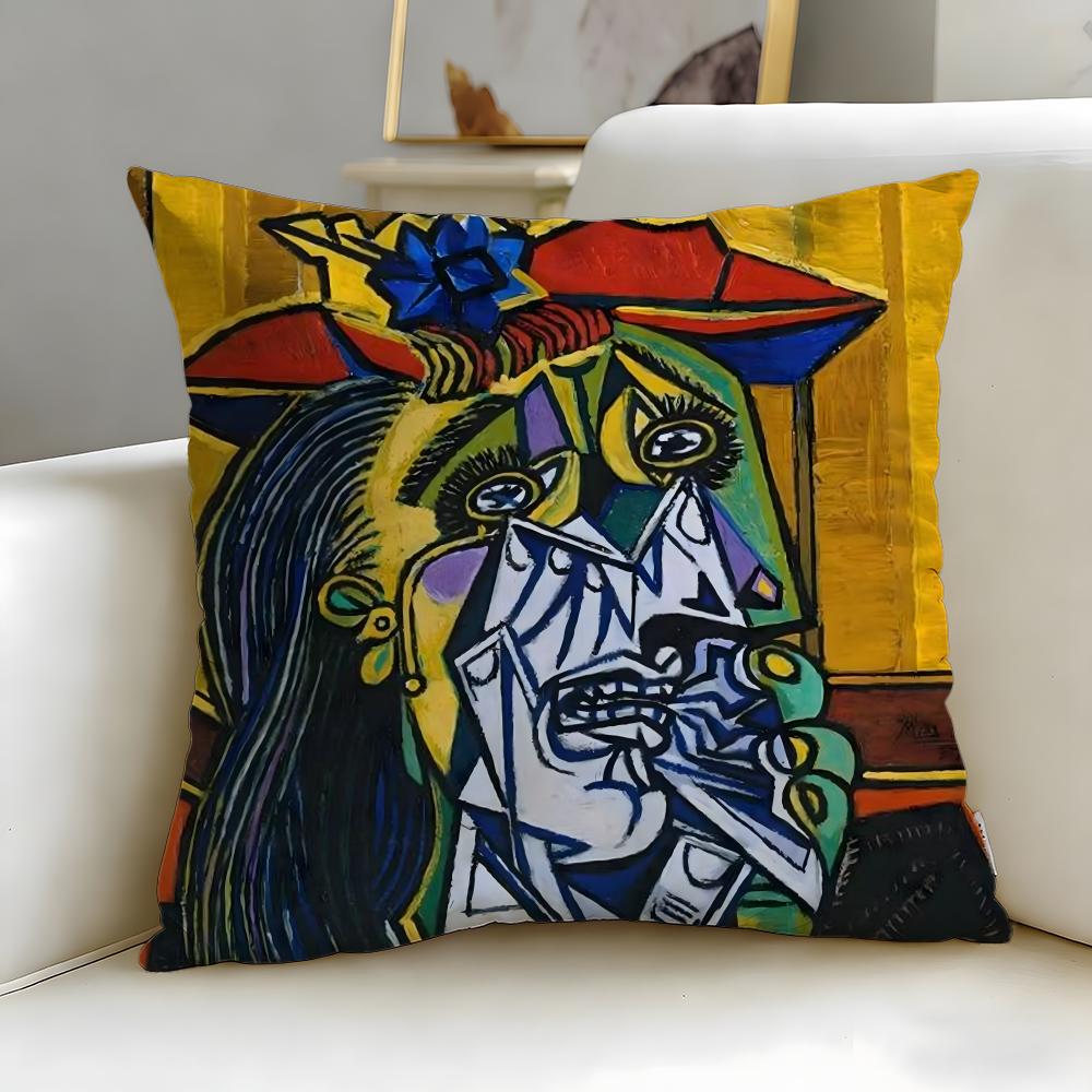 classic painter Picasso Cushion Cover Soft  EasyWash Pillow Case  Versatile for Couch Bed Travel and Office