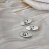 Women's Silver Heart Color Cubic Clip-on Hairpin