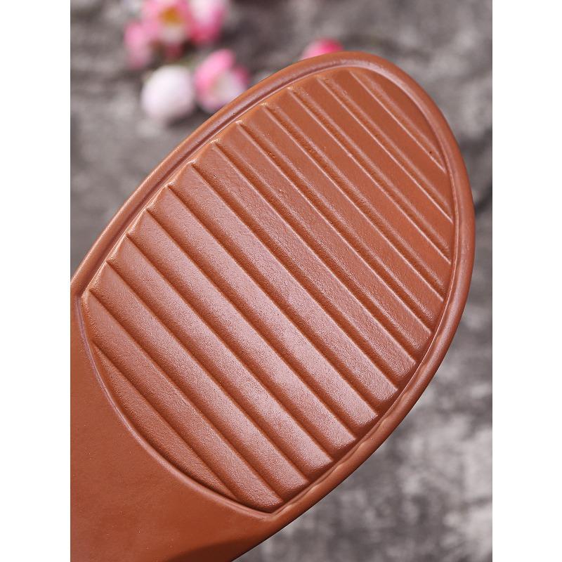 Womens One Band Slippers Summer Roman Style Wedge Platform Sandals Embroidered Floral Sandals