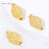 18K Gold Plated Oval Loose Beads Spacer Beads For Jewelry Accessories,Separator For Beads,DIY Bracelet Making Supplies