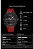 Sanda Men's Multifunctional Waterproof Sports Watch with Dual Display and Snooze Alarm