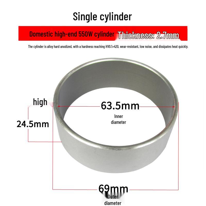 Silent Oil-Free Air Compressor Kit: Leather Cup, Steel Sleeve, Piston Ring, Gasket