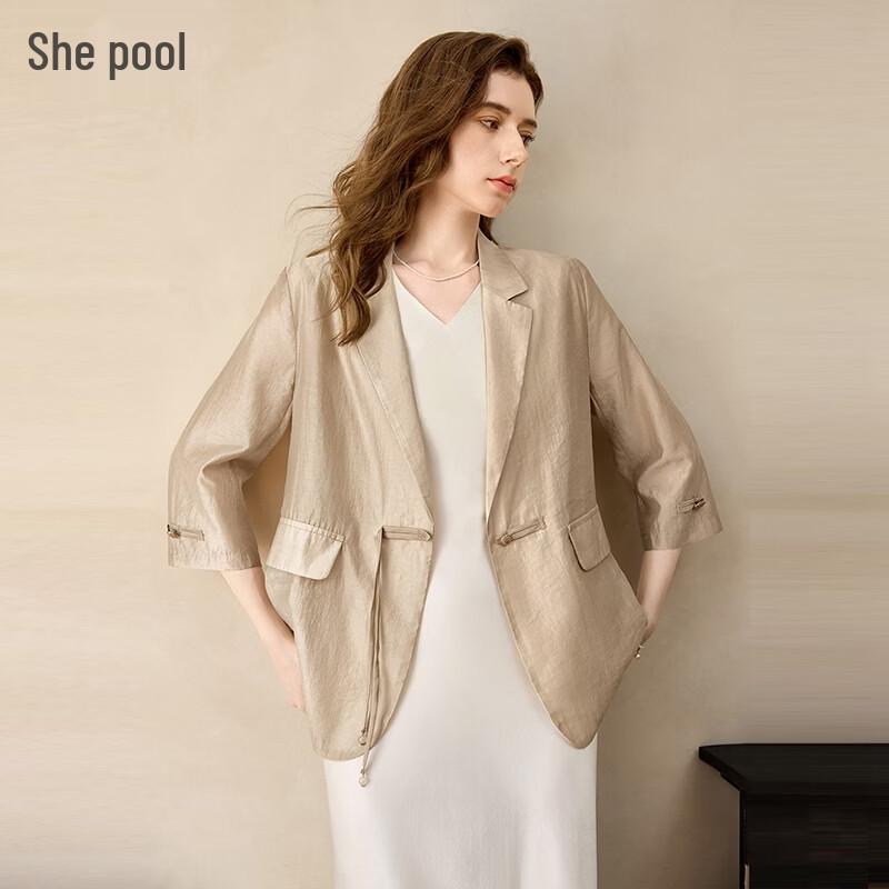 Women s Lyocell Blend One-Button Blazer S