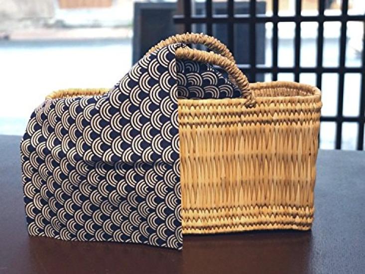 Dyeing Anbo Hand Towel Navy Authentic Dyed Cotton Made In 35cm X 100cm "Seigaiha Pattern, Blue" 100% Tokuoka, Japan,
