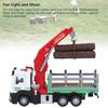 1:32 Timber Transport Crane Alloy Simulation Logging Truck with Light Sound for Children Toddlers Green