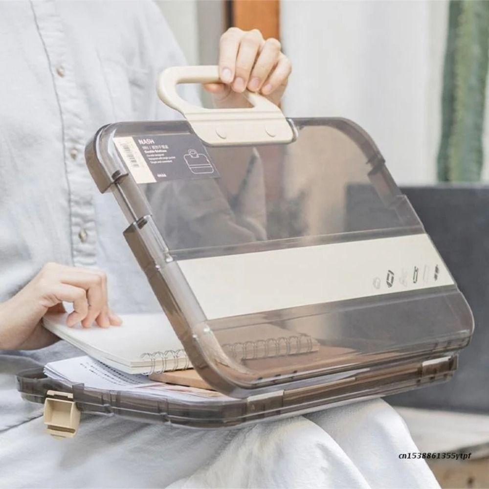 with Handle Documents Case Portable Document Storage Boxes Handheld File Bag Office Supplies