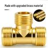 Brass 3-Way Splitter Pipe Connector