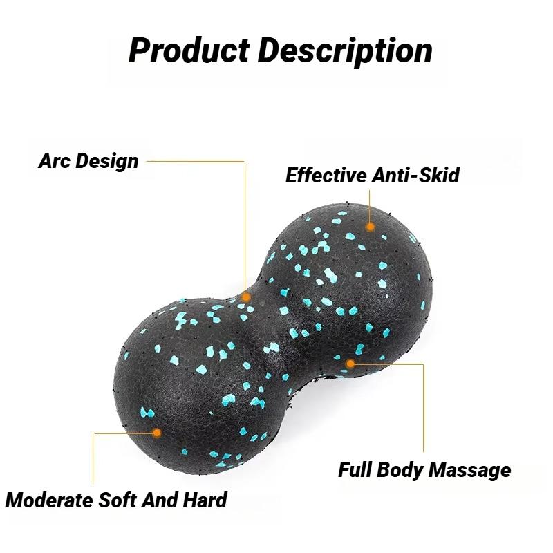 High Density Yoga Peanut Balls for Body Massage Muscle Relaxation Fitness Exercise Pain Relief Foam Fascia Ball Suit