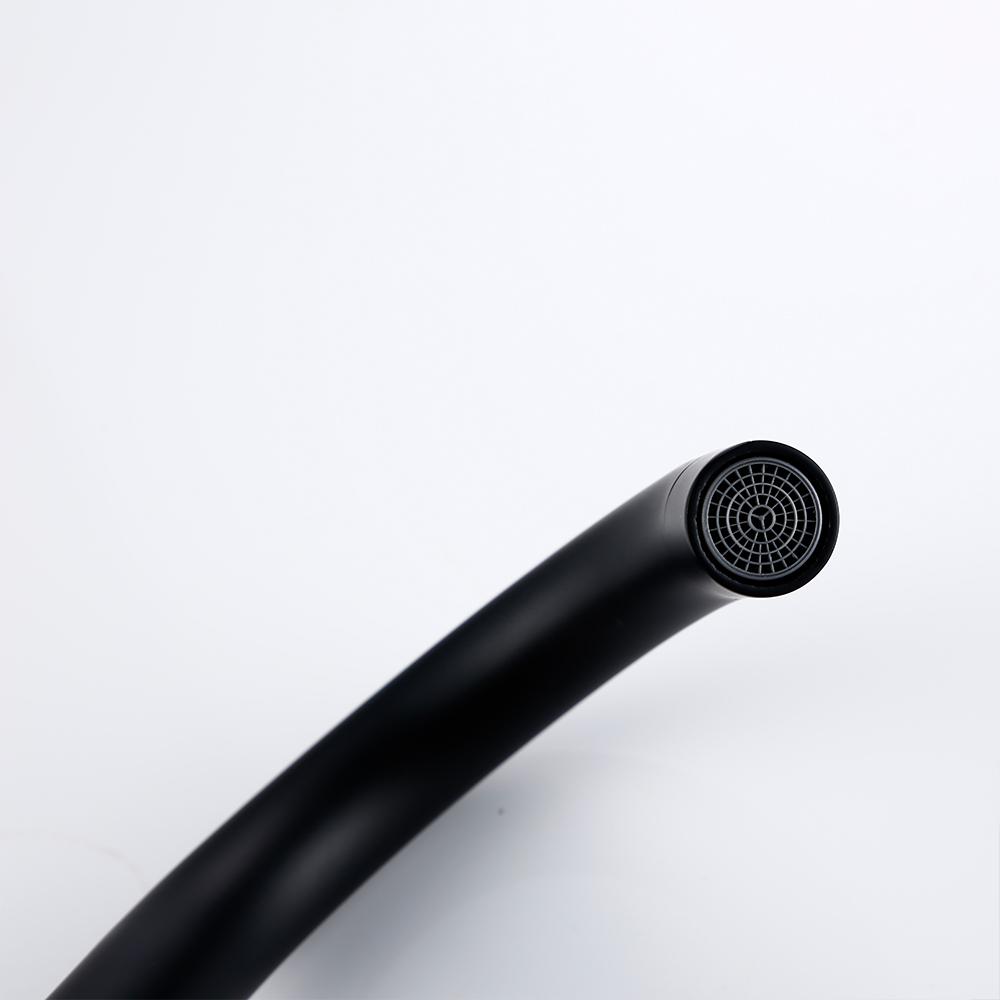 Basin Faucet Matte Black Single Handle Deck Mount One Hole Bathroom Sink Mixer Tap Brushed Gold With Lever