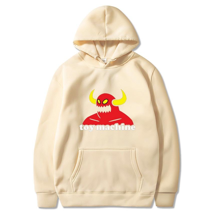 Herbst Winter Toy Machine Kuhkopf Bedruckter Hoodie Täglicher Casual Pullover Klassisches Oberteil Street Fashion Warmer Hoodie Geschenk
