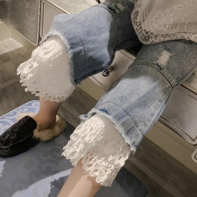 1/2Yard Dress Pleated Polyester Clothing Accessories Lace DIY Hollow Fabric Double Layer Trim Collar