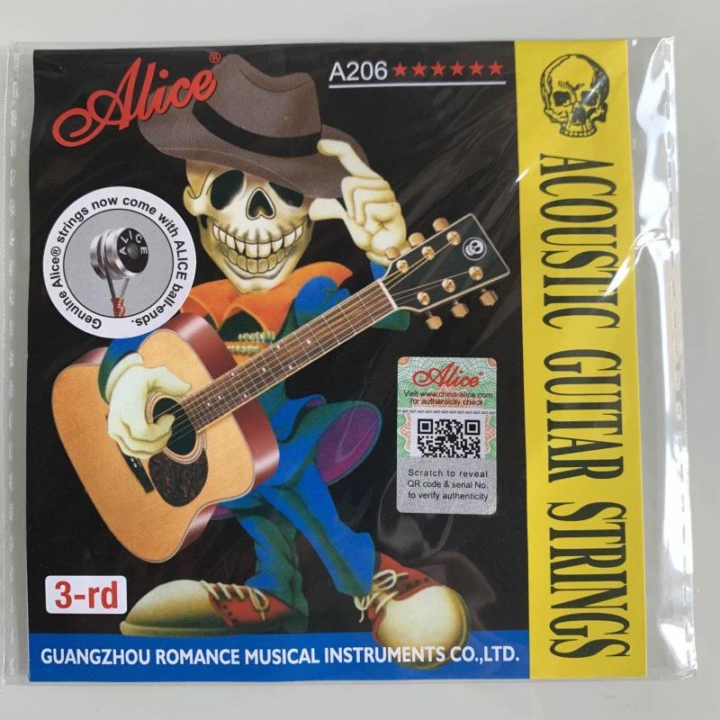 Struny do gitary akustycznej Alice A206 - Zestaw 6 strun (011 Rozmiar)