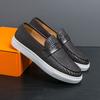 Mocassini Slip-On alla Moda Scarpe da Uomo Board Morbide Casual Scarpe in Pelle Sneakers da Uomo Scarpe con Fantasia Intrecciata per Uomo Piatte Gratuite