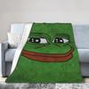 Sad P-Pepe Frog Meme Flannel Blanket Winter  Soft Throw Blanket for Children Living Room Novelty Bedspread Sofa Bed Cover