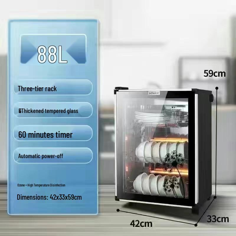 Compact Vertical Dish Drying Cabinet for Tableware and Utensils