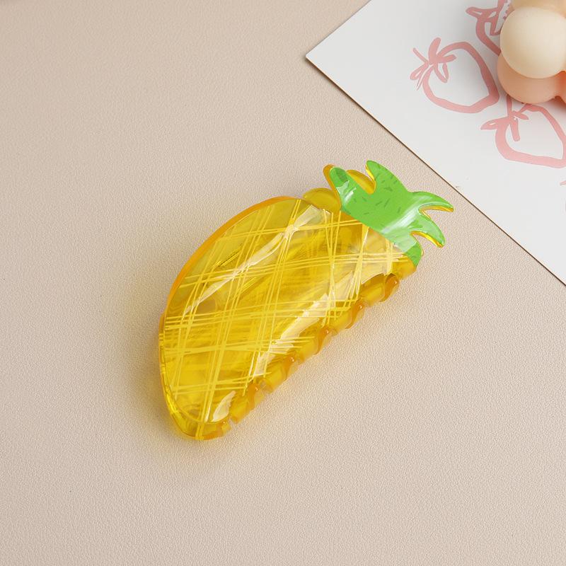 Creative Fruit Lemon Scratch Clip Acrylic Hair Accessories Hair Scratch Back Head Hairpin Shark Clip