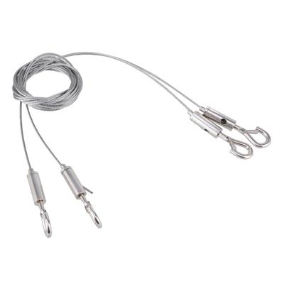 Conjunto de Fio Ajustável para Pendurar Quadros Cabo Resistente de Aço Inoxidável com Acessório de Gancho Elegante para Fotos e Molduras
