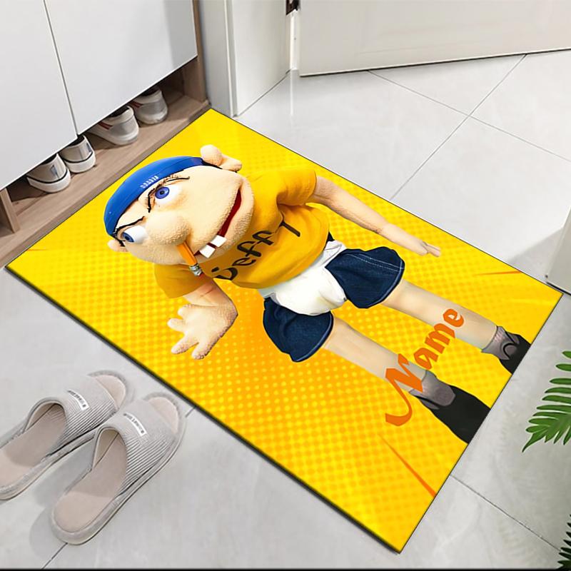 Custom Name Jeffy Printed Carpet, for Office Chair Living Room Bedroom Kitchen Room Decor Gifts.
