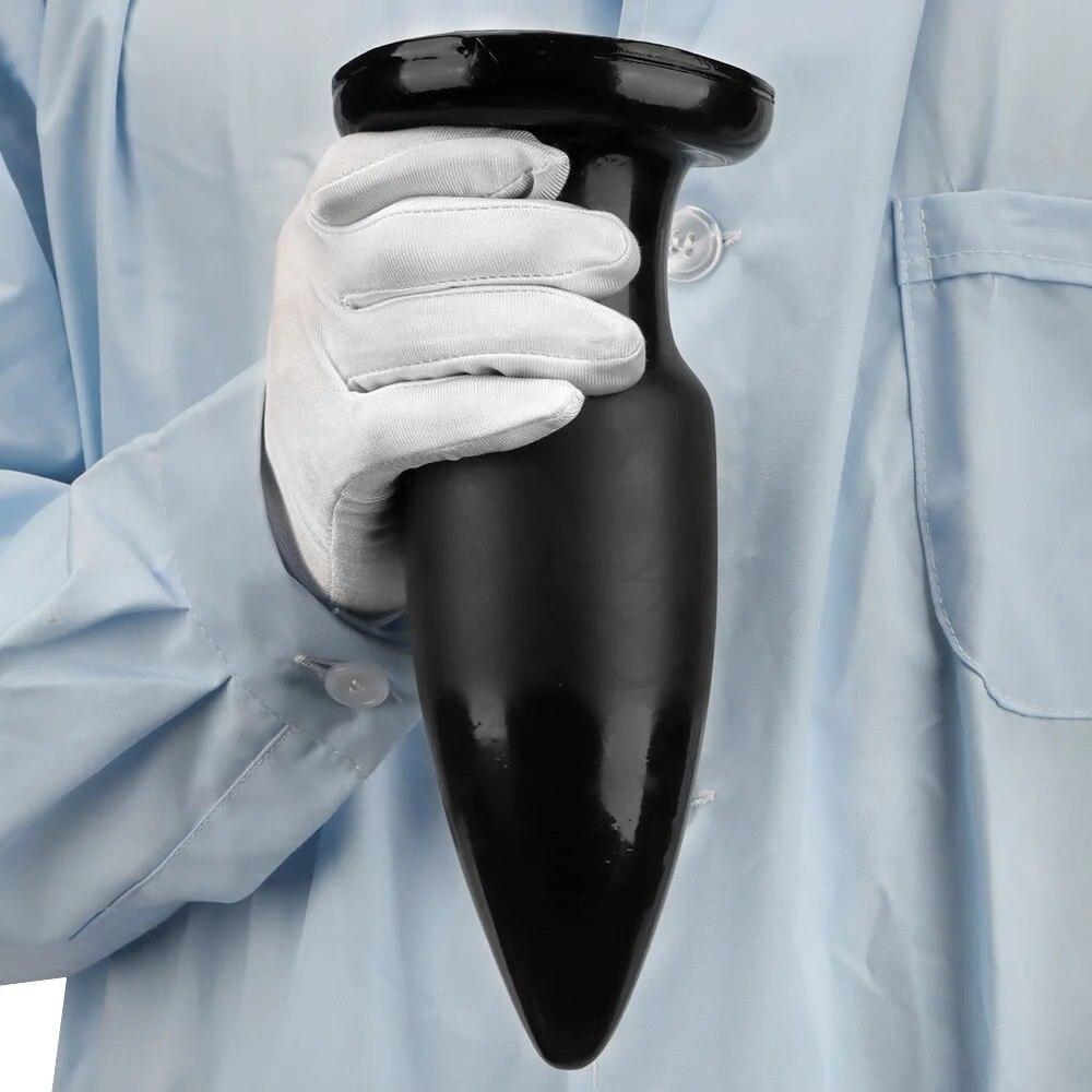 Extra velký černý anální kolík s přísavkou Fisting Masturbator Dildo Gay Sex Toy Big Dick