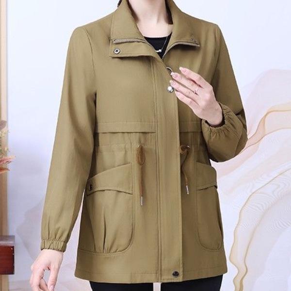 Trendiger Frühlings- und Herbst-Trenchcoat für zierliche und reife Frauen