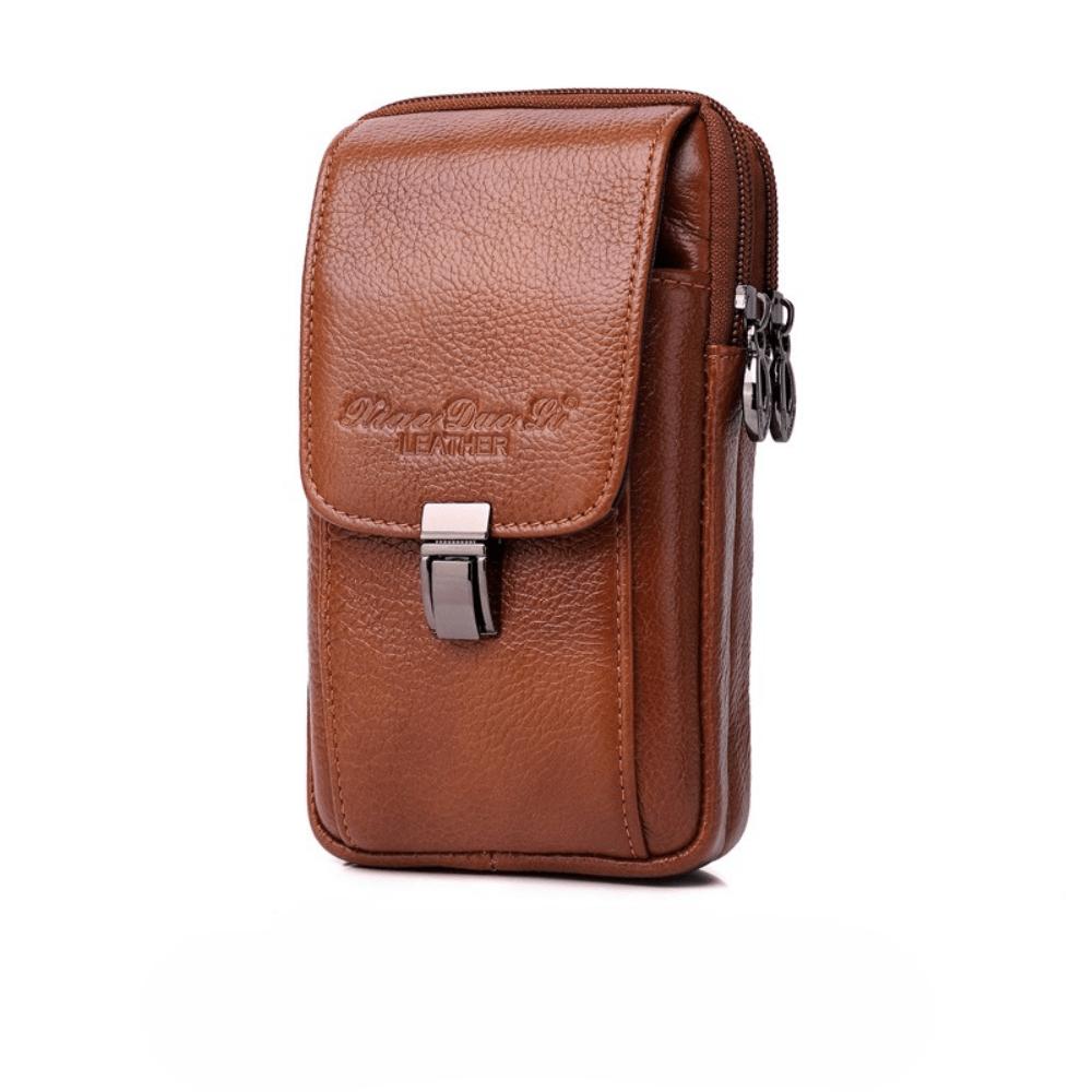 Sacoche de téléphone portable pour homme, Sac pour téléphone portable, Certificat, Petite sacoche. brown, multicolore