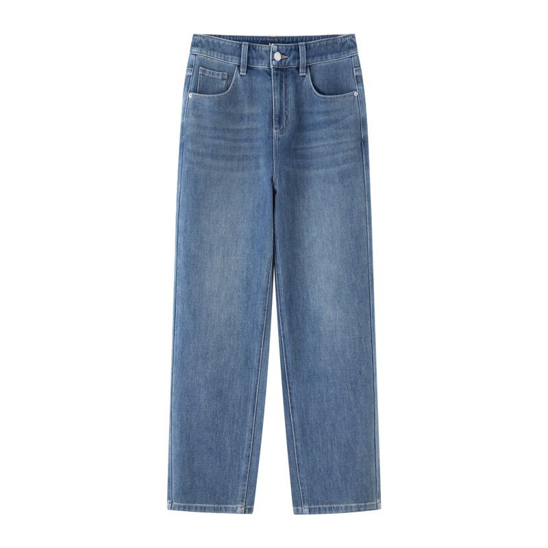 

Muki Spring 2025 Light Blue Wide-Leg Slimming Jeans for Women Small