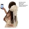 Women Hairpin Long Ribbon Oversized Spring Hair Clip Bowknot Decor Sweet Look Hair Styling Tool Hair