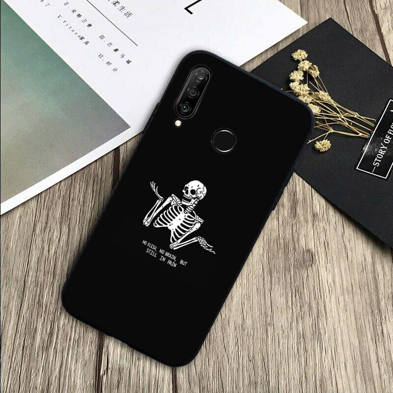 Skeleton Art For Huawei Nova 8i 11i 12i 12s 9 10 SE Y60 Y70 Y90 Y72 Y73 Y61 Y91 P60 Pro P30 P40 Lite Case