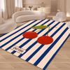 Fruit Plaid Living Room Carpet Striped Floor Mat for Kitchen Dining Room Decor Large Rugs for Children Bedroom Home Decoration