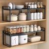 Large Capacity Retractable Storage Rack Double-Layer Cabinet Partition Shelf  Windowsill