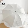 Stylish Fully Automatic Umbrella: Dual-Purpose Folding Black Vinyl Sun Umbrella with UV Protection
