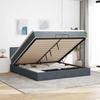 VidaXL Ottoman Bed Frame with Mattress Dark Grey 200x200 Cm Velvet 3312645