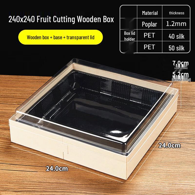 Disposable Transparent Four-Compartment Fruit Platter Box
