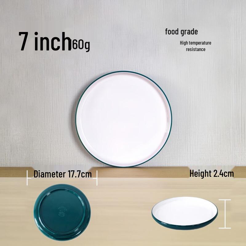 Two-Tone Melamine Round Serving Plate