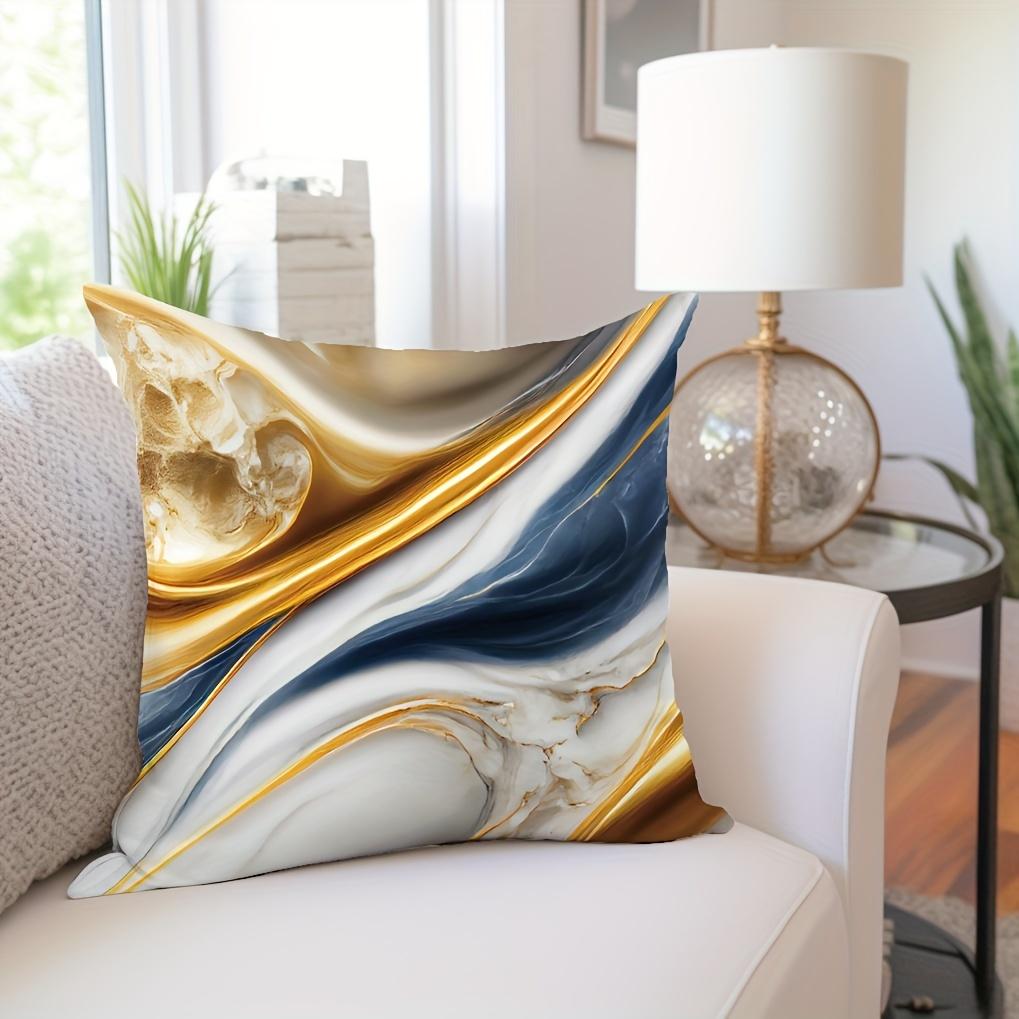 1pc Marble Throw Pillow Covers 18x18 Inch Modern Abstract Wave Cushion Covers Home Decor for Couch Cushion Cases