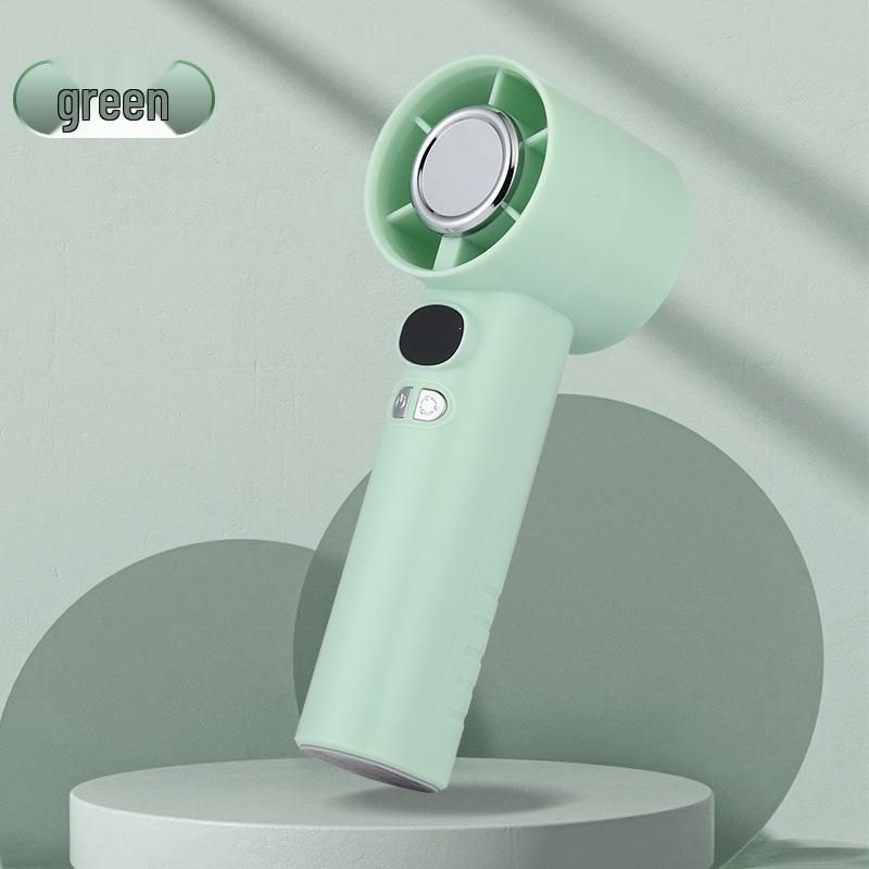 High-Speed USB Rechargeable Portable Mini Handheld Fan with 100-Speed Turbine Power for Strong Wind