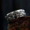 Vintage Punk Carved Devil Eyes Fidget Ring For Men Women 316L Stainless Steel Rotatable Rings Fashion Jewelry Gift
