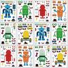24 Sheets 8.27''×5.9'' Make Your Own Robot Stickers for Kids Toddlers, Make a Face Stickers for Kids Party Favors Activities