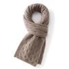 100% Pure Cashmere Knit Scarf for Women - Warm, Fashionable, Hollow Design for Autumn/Winter