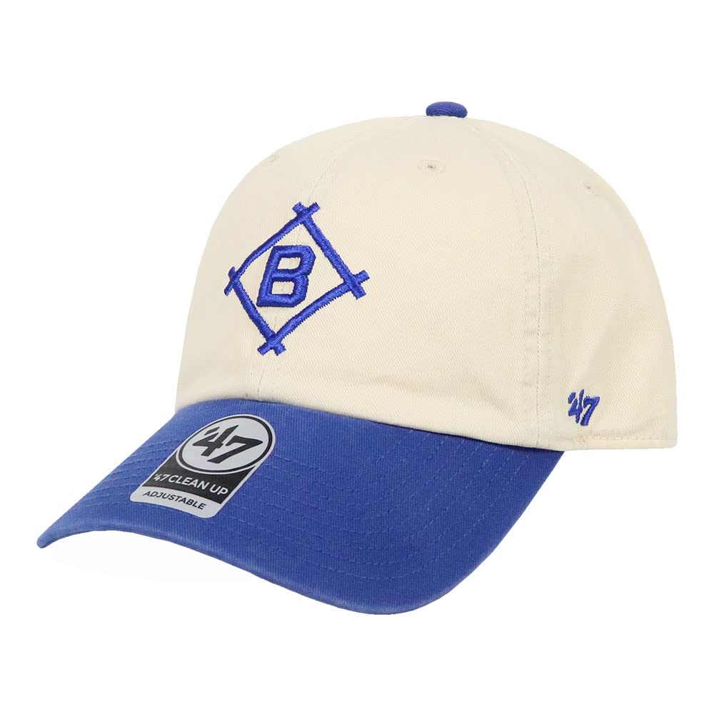 

47 Seven Cap Dodgers Cleanup Reprint Logo CLEAN UP Cooperstown Hat Low Cap MLB BROOLKYN DODGERS Двухцветный цвет Natural x Royal Свободный размер [Forty Brand]