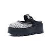 Muffin Bottom Woven Empty White Shoes Women's Bag Head Slippers New Fashionable Thick Sole Height Increase Lazy Pedal